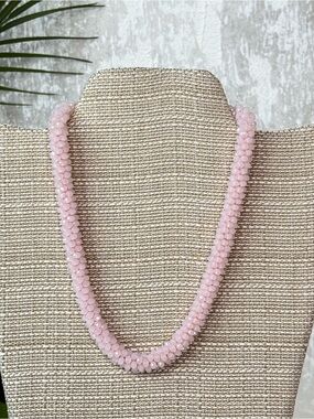 Crystal Avenue Light Pink Beaded Necklace NWT